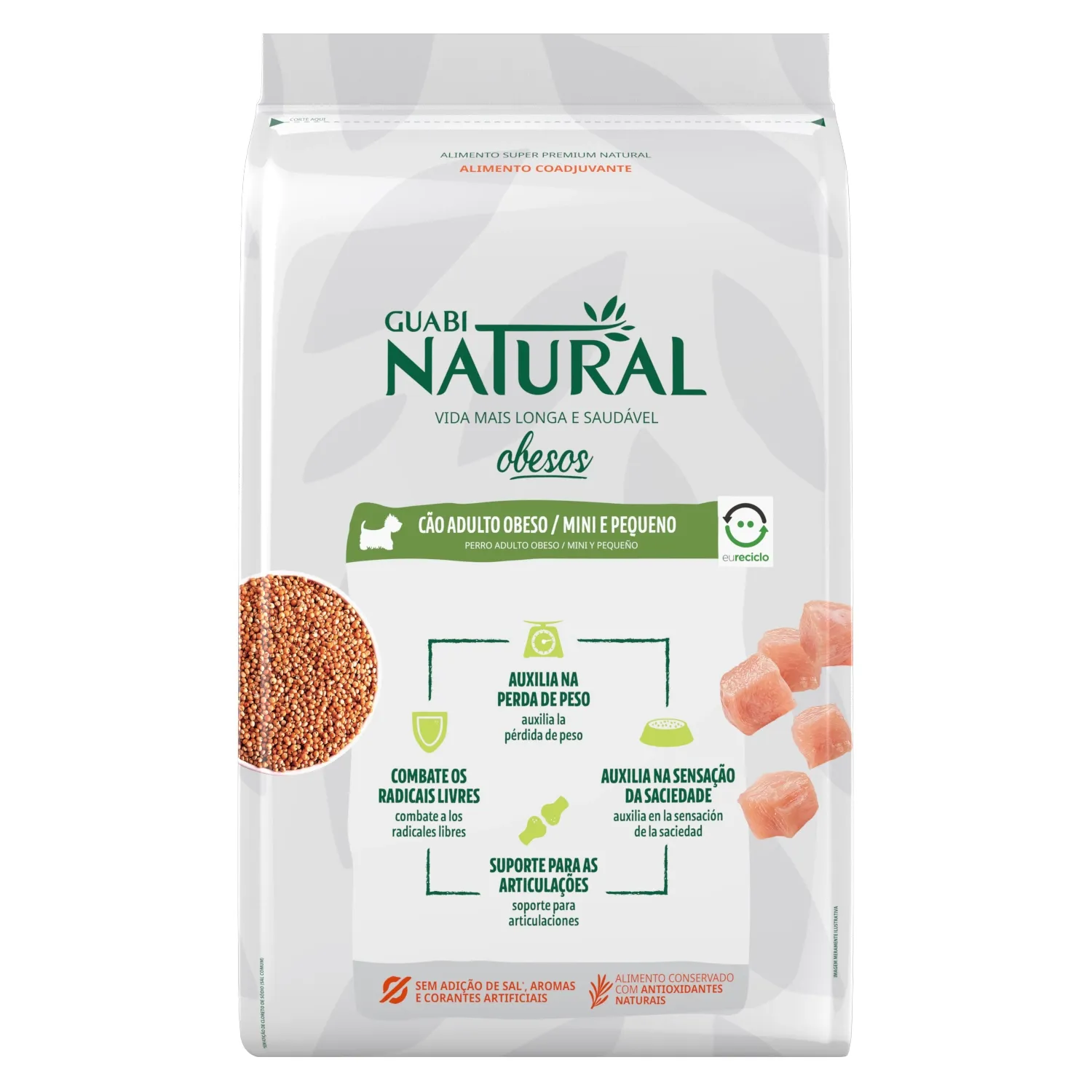Racao Guabi Natural Caes Obesos Mini e Pequeno 1
